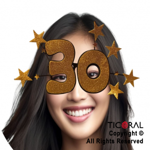 Anteojo 30 a?os con estrellas oro x 1